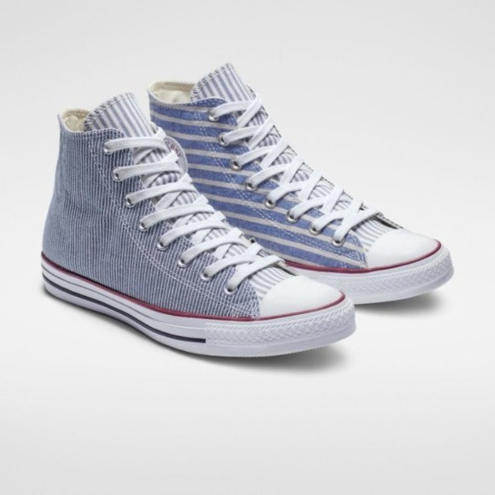 Chuck Taylor Converse Striped Unisex High Tops 12 - Picture 3 of 5
